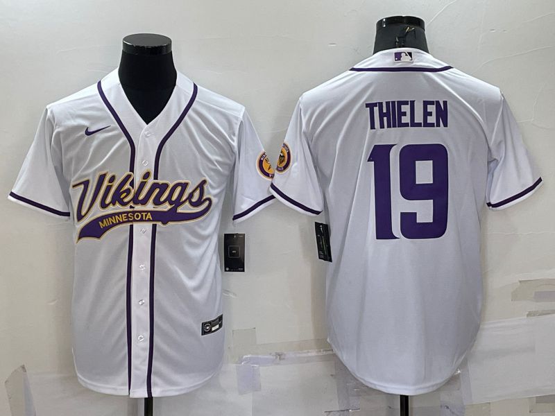 Men Minnesota Vikings 19 Thielen White 2022 Nike Co branded NFL Jersey